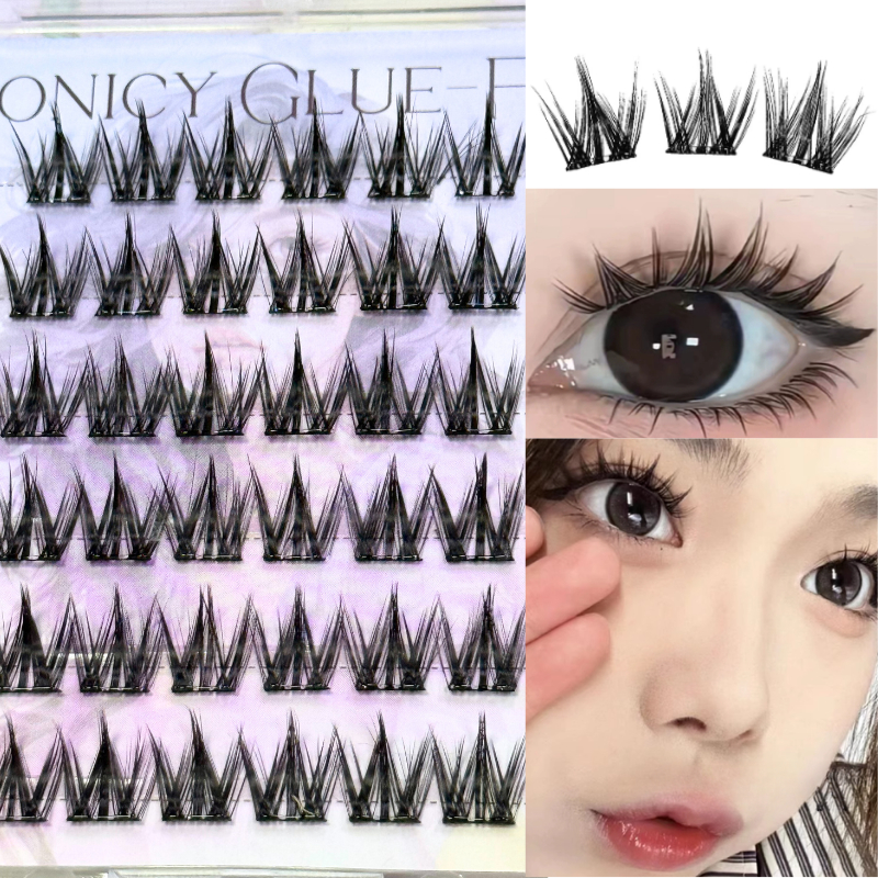 [99k/7 Hộp] BRONICY - Lông Mi Giả Sẵn Keo ( Tặng nhíp )Không cần sử dụng keo