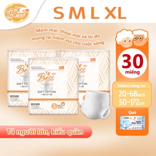 Tã/Bỉm Quần Người Lớn Bess Mỏng Nhẹ Chống Tràn Dành Cho Người Già Có Thể Tự Đi Lại Size S-XL (10pcs)