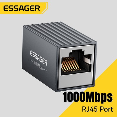 Đầu nối mạng cổng Essager RJ45 10Gbps / 1000Mbps Mở rộng mạng cho Kabel Ethernet Cat 8 / 7 / 6A / 6 / 5E / 5