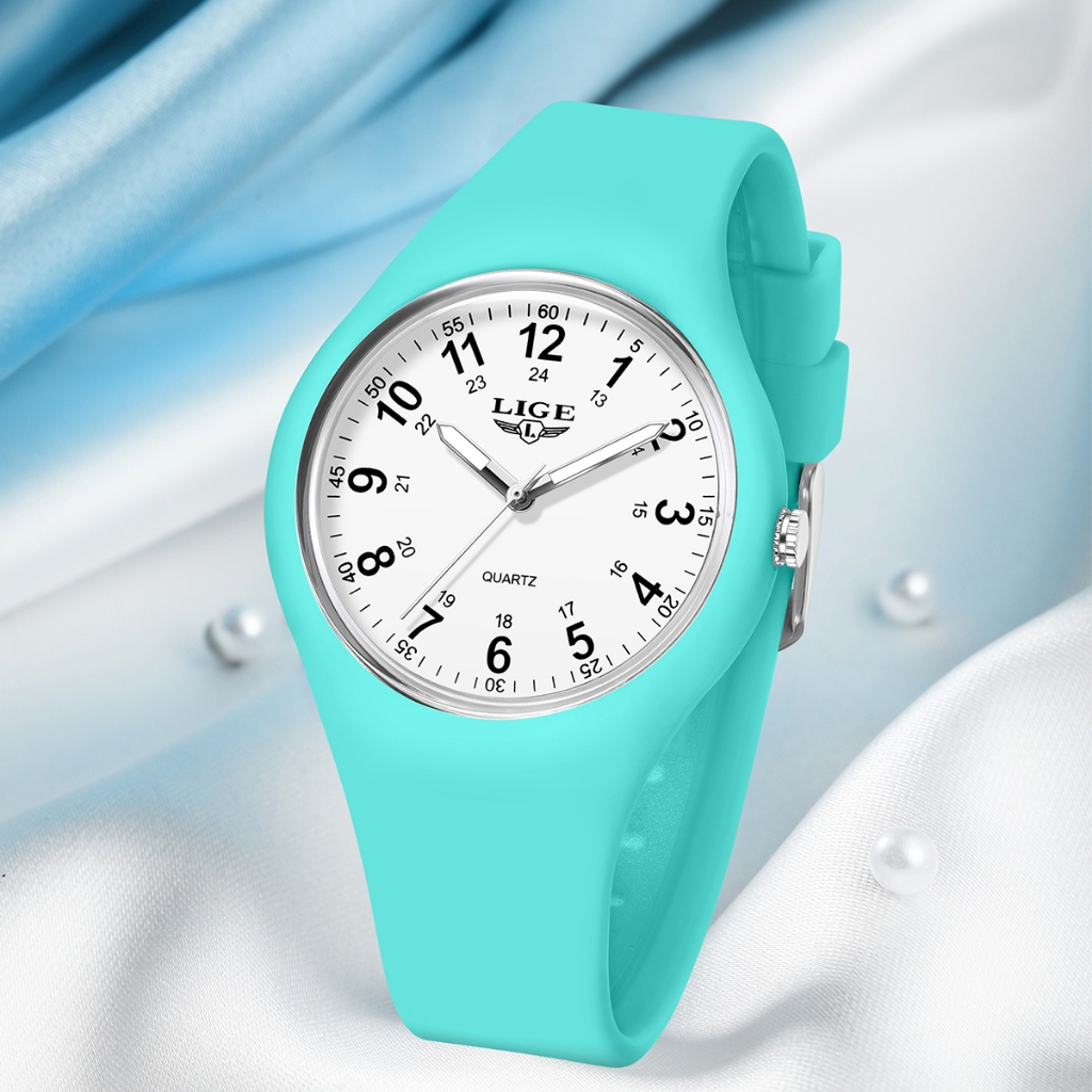Đồng hồ LIGE Dây đeo silicon chống nước Đồng hồ cặp đôi Nhiều màu Đồng hồ thạch anh Unisex