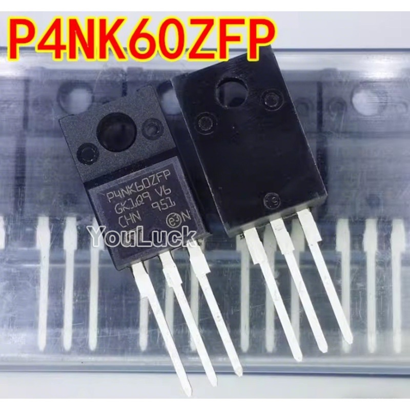 10 Chiếc STP4NK60ZFP P4NK60ZFP TO-220F 4A / 600V N-channel MOSFET Transistor Mới Ban Đầu