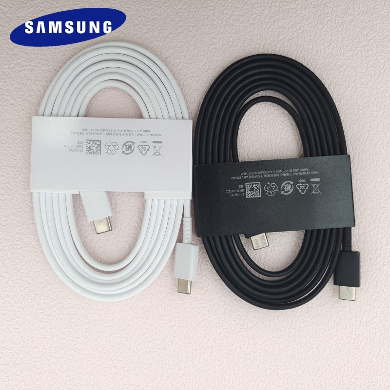 Cáp Samsung 25W 45W USB C Sang Type C 1 / 1.8M Cho Galaxy S25 Edge S24 S23 S22 Note20 Ultra Plus 65W