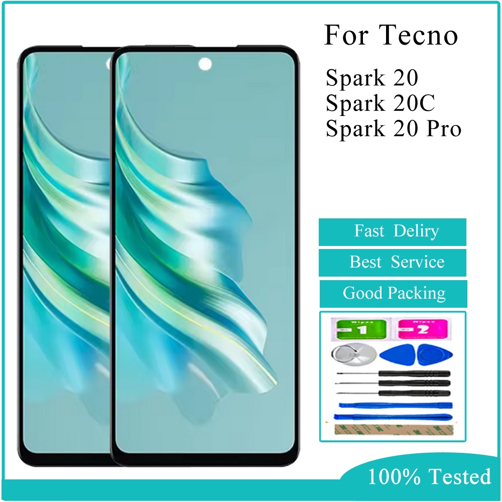 Dành Cho Tecno Spark 20 KJ5 20C BG7 20 Pro KJ6 Màn Hình LCD Thay Thế Màn Hình Cảm Ứng