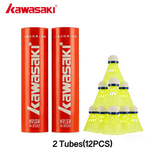 Kawasaki 6 Chiếc Nylon Shuttlecocks KING N350 Với Chim Bằng Nhựa Bền Để Huấn Luyện Chơi Trong Nhà Ngoài Trời