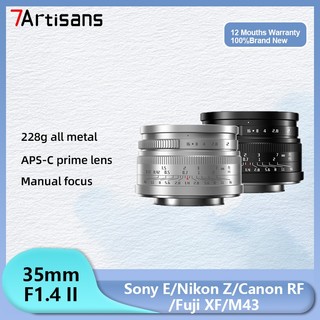 7artisans 35mm F1.4 Mark II APS-C Prime Ống kính lấy nét thủ công cho máy ảnh không gương lật Sony E ZVE10 Fujifilm FX Fuji XF Olympus Lumix M43 Nikon Z5 Canon EOS-M RF