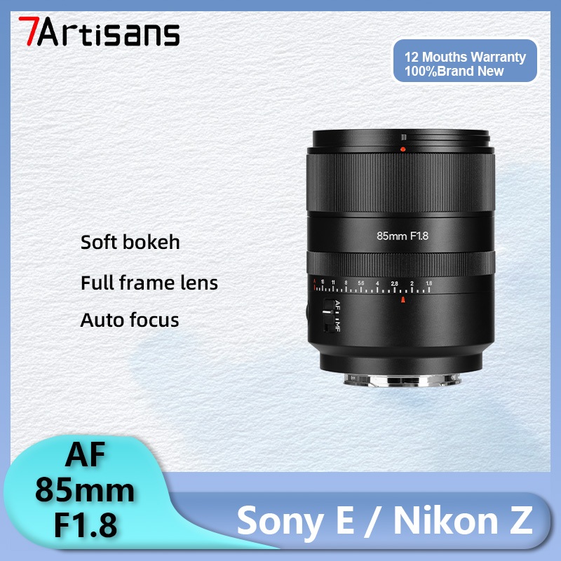 7artisans 85mm F1.8 Full Frame AF Tự động lấy nét Khẩu độ lớn Ống kính STM Prime cho máy ảnh Sony E-