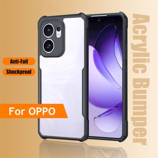 Ốp điện thoại acrylic trong suốt chống sốc cho OPPO F9 A3 A5 A9 A60 A12 A15 A16 A17 A18 A31 A33 A38 A52 A53 A54 A55 A57 A58 A72 A73 A74 A76 A78 A79 A92 A93 A94 A96 A98 Reno 5 6 7 8 8T 10 11 12 13 14 F 5G