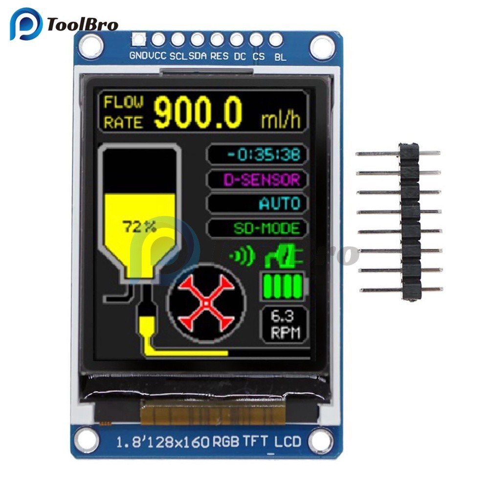 1.8 "1.8 inch 128x160 SPI Màn hình LCD TFT Full Color 128 * 160 Module ST7735 3.3V Thay thế nguồn OL