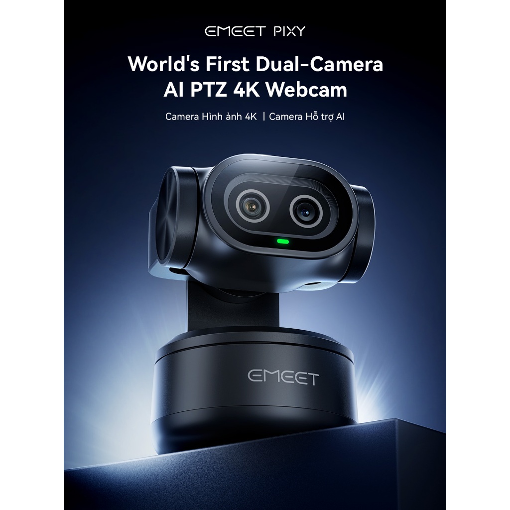 [EMEET] Webcam 4K PTZ USB Camera EMUT Pixy Dual-Camera AI Theo dõi để phát trực tuyến và OBS / Twitc