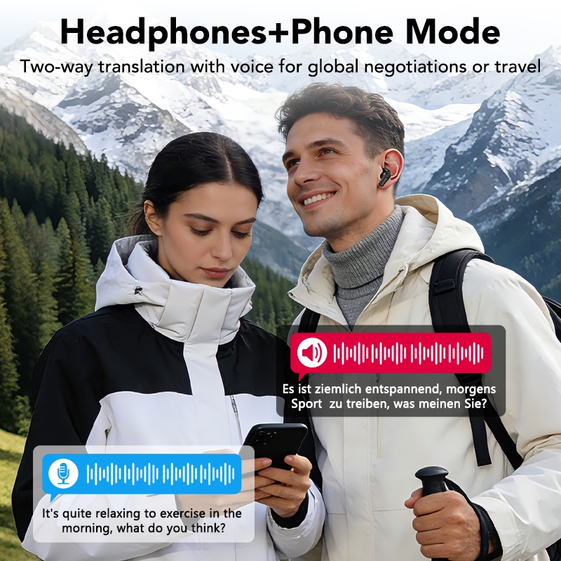 MINISO MS120 Tai nghe hỗ trợ dịch thuật AI Tai nghe Bluetooth 6.0 Tai nghe Bluetooth không dây Pin dự phòng 3000mAh Màn hình LED Đèn pin Hiển thị mức pin Chất lượng âm thanh HiFi Microphone | BigBuy360 - bigbuy360.vn