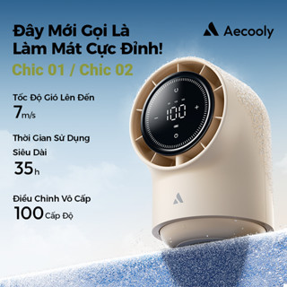 Aecooly Quạt Để Bàn Di Động 180° Màn hình LED xoay 8000mAh Ký túc xá / Phòng ngủ Quạt bàn hoạt động yên tĩnh
