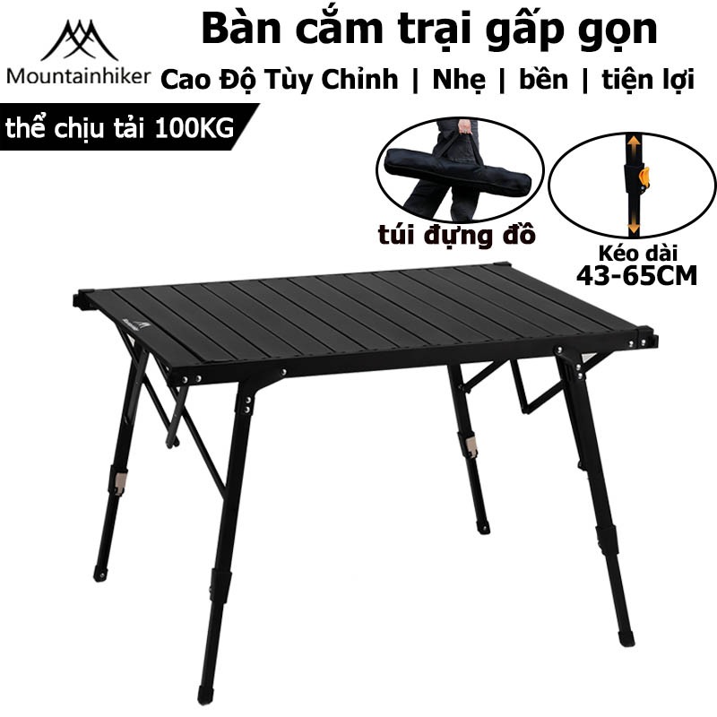 Bàn Camping Gấp Gọn | mountainhiker Gấp Gọn Tiện Lợi | Bàn Xếp Đa Năng | Camping Du Lịch-SZK1299