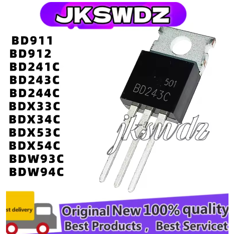5 CÁI BDW93C TO-220 BDW93 TO220 BD241C BD243C BD244C BD911 BD912 BDW94C BDX33C BDX34C BDX53C BDX53C 