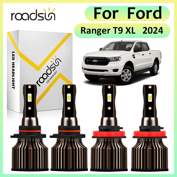 Phù Hợp Cho Xe Ford Ranger T9 XL 2024 Bóng Đèn Pha Ô Tô 6000K 400% Độ Sáng Chùm Cao Chùm Thấp 120W 2