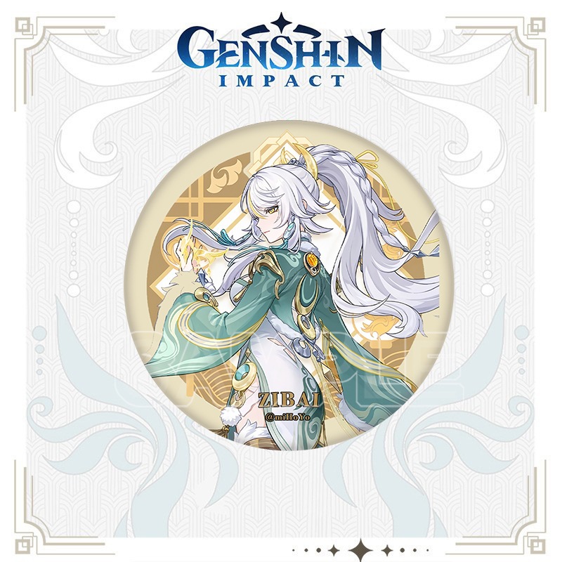 Genshin Impact Zibai Flins Furina Huy Hiệu Anime Tinplate Huy Hiệu Genshin Tác Động Phụ Kiện