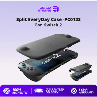 JSAUX Split EveryDay Case cho Switch 2 Vỏ bảo vệ cho Nintendo Switch 2 Tay cầm tiện dụng chống trượt, lưu trữ cho 10 thẻ trò chơi, Hỗ trợ sử dụng đế, Hấp thụ sốc-PC0123