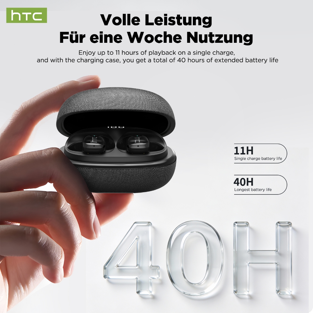 HTC NE75 Tai nghe dịch thuật AI Tai nghe Bluetooth 6.0 Chống ồn Tai nghe không dây nhét tai Chất lượng âm thanh HiFi Gọi điện thoại HD Tai nghe thể thao Có micro Chống nước | BigBuy360 - bigbuy360.vn