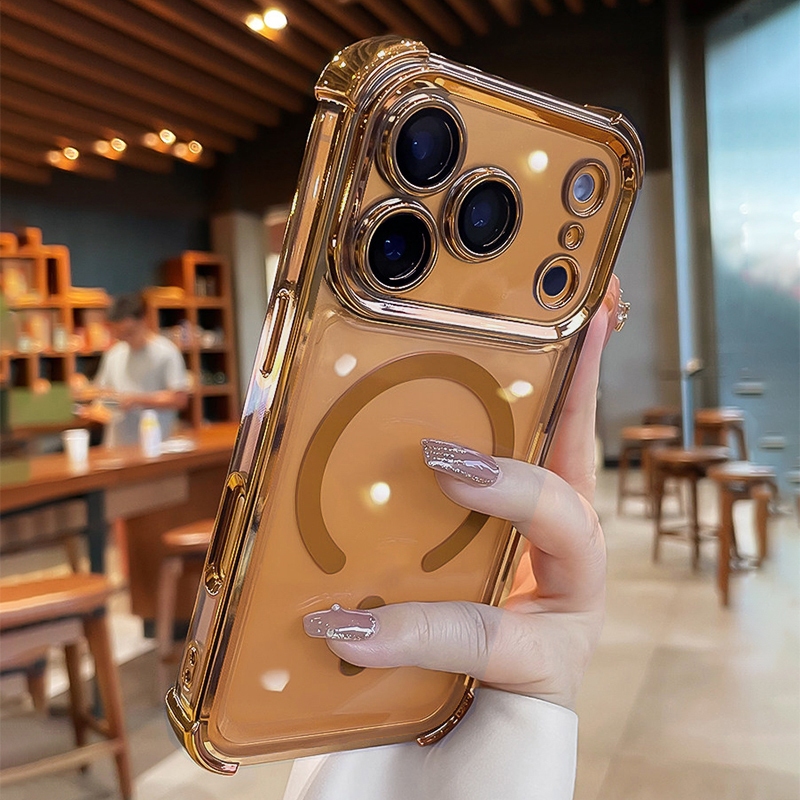 Ốp Lưng Cho Samsung S24 S24 Plus S24 Ultra S24 FE Cao Cấp Bốn Góc Chống Rơi Mạ Điện Thoại Thẩm Mỹ Th