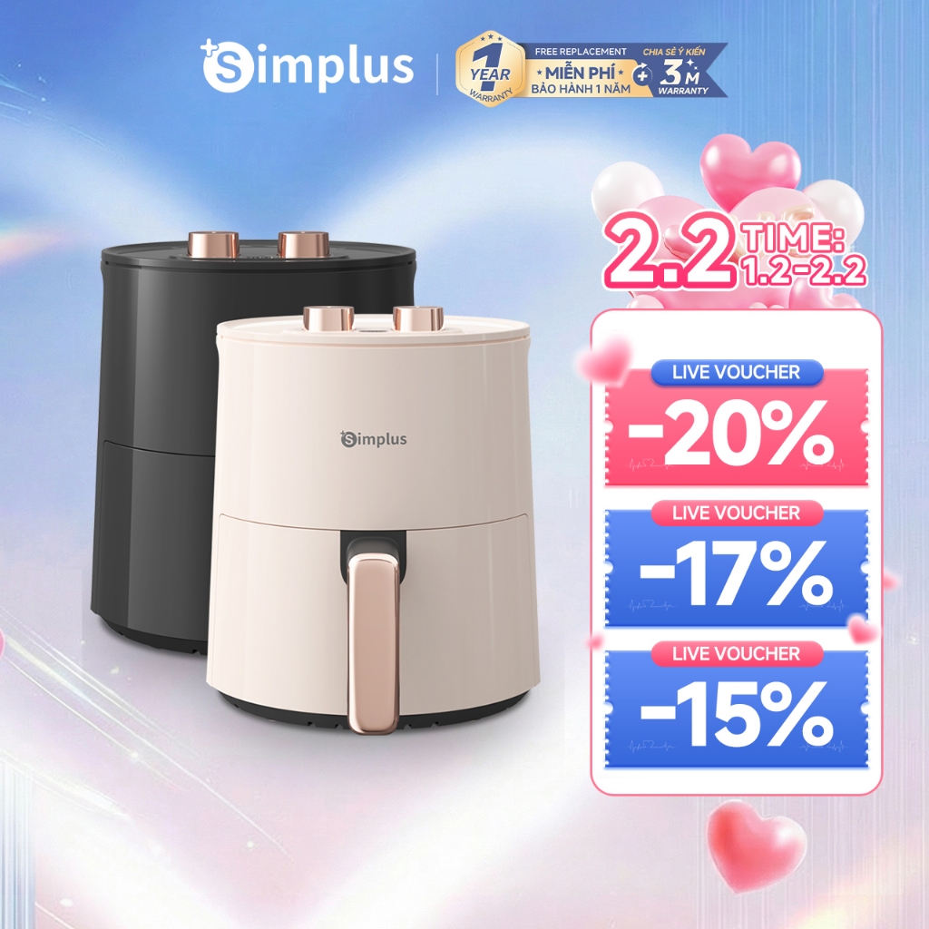 Simplus Nồi Chiên Không Dầu Dung Tích 4L KQZG007 - Bảo Hành 12 Tháng