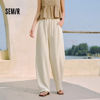 Quần cong ống rộng Semir dành cho nữ mùa hè 2026 Casual Draped Fit