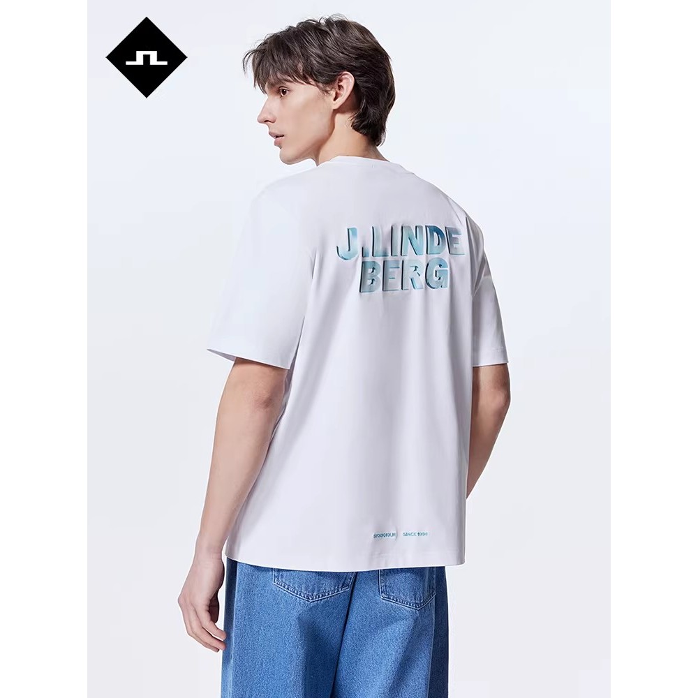 JLINDEBERG Áo thun cổ tròn nguyên chất cho nam và nữ