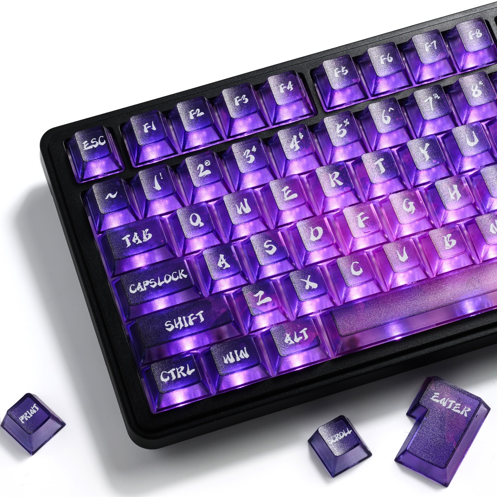 XVX Gorgeous View Theme keycap Skyglow / Aurora / Dome Shine through PC Cherry Profile Tương thích v