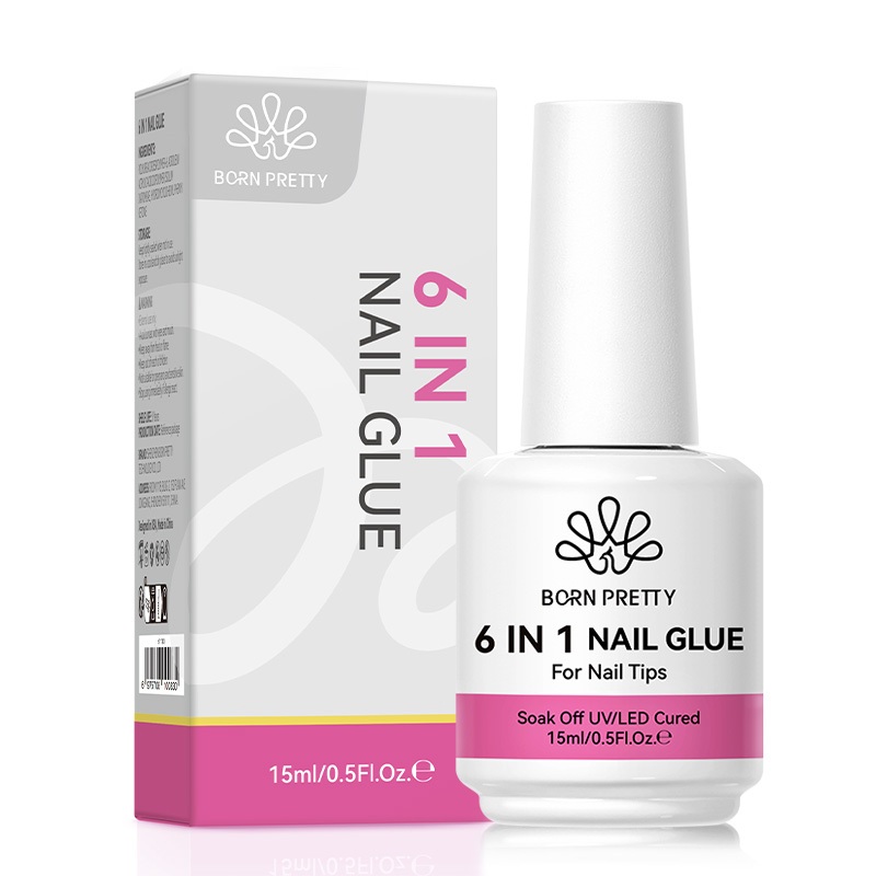 BORN PRETTY 6 trong 1 Keo dán móng tay chắc chắn Gel sơn móng tay trong suốt…