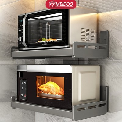 MEIDOO Giá Lò vi sóng, giá treo tường nhà bếp, Giá Lò đa chức năng, không cần khoan lắp đặt