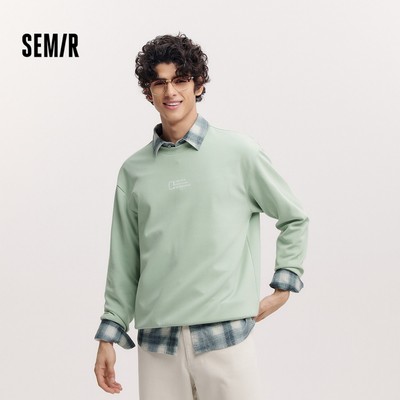 Áo thun cổ tròn in chữ Semir mùa xuân hàng ngày