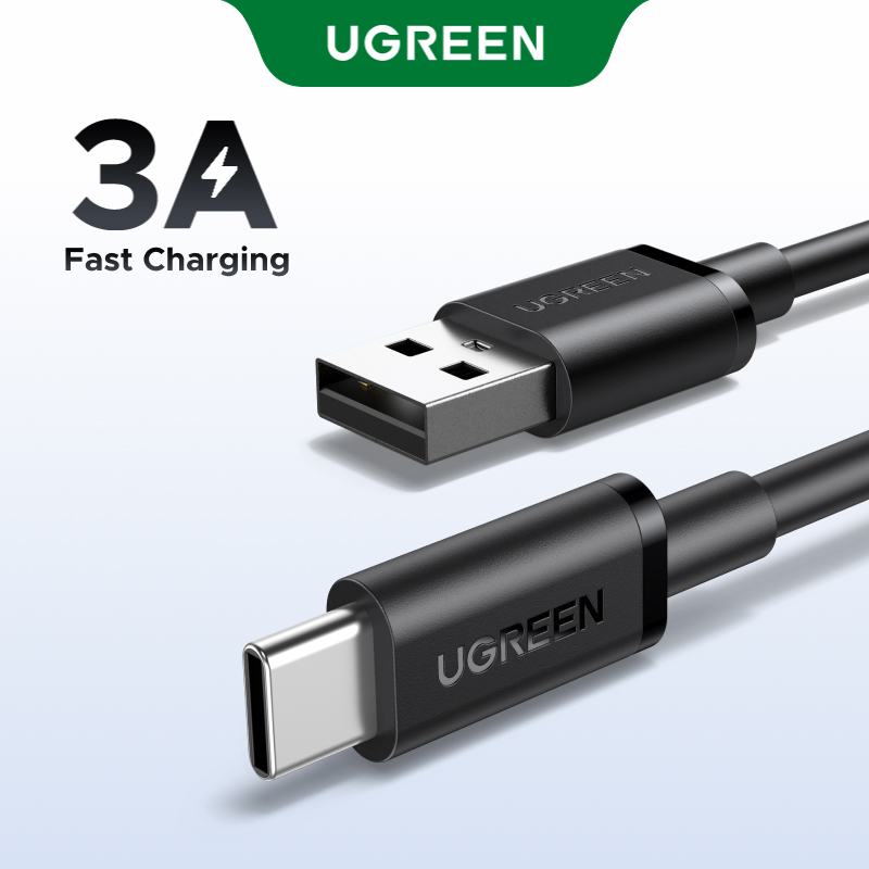 Cáp sạc và dữ liệu UGREEN Max 3A 18W USB-A sang USB-C USB 2.0 được nâng cấp Bảo vệ PVC dày lõi dây d