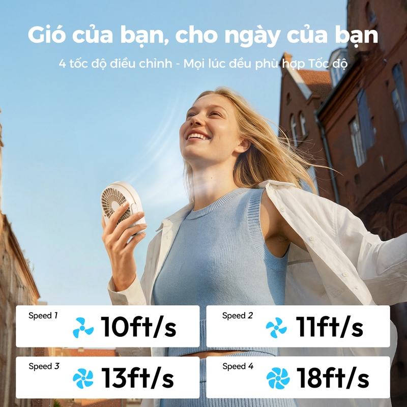 Aecooly Chic 02 Quạt để bàn Quạt cầm tay mini Quạt để bàn USB led mini Quạt di động mini, đủ nhỏ để giữ quạt để bàn USB, 4 tốc độ có thể sạc lại yên tĩnh [Thời gian làm mát tối đa 11H], 180° Chạy bằng pin có thể điều chỉnh | BigBuy360 - bigbuy360.vn