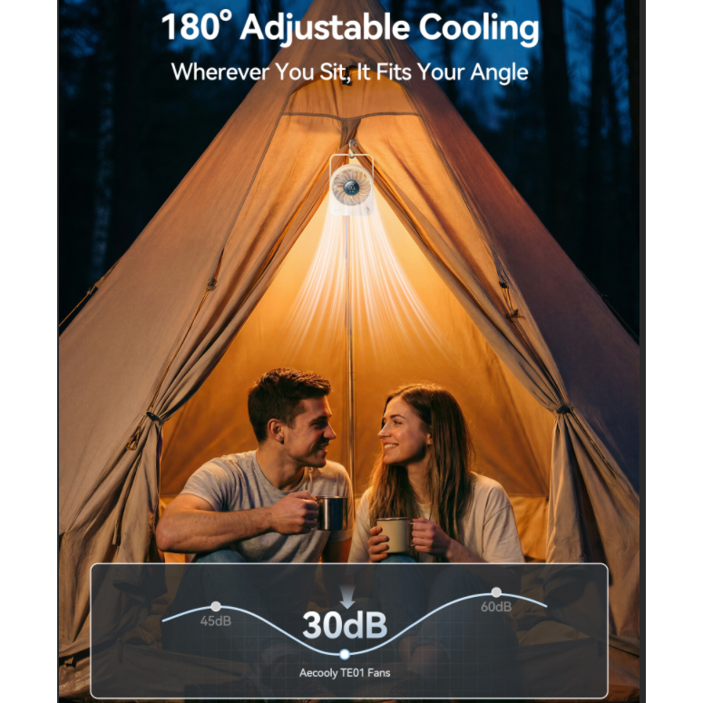 Aecooly Chic 02 Quạt để bàn Quạt cầm tay mini Quạt để bàn USB led mini Quạt di động mini, đủ nhỏ để giữ quạt để bàn USB, 4 tốc độ có thể sạc lại yên tĩnh [Thời gian làm mát tối đa 11H], 180° Chạy bằng pin có thể điều chỉnh | BigBuy360 - bigbuy360.vn