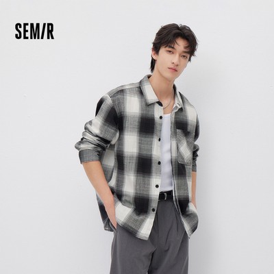 Semir Áo sơ mi kẻ sọc nam, chất liệu cotton rời, phù hợp mặc làm việc hàng ngày