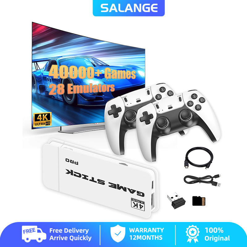 Salange 2026 Mới M15 4K Pro Game Stick Mini TV Cầm Tay Chơi Game Không Dây Tay Cầm Chơi Game Video 6