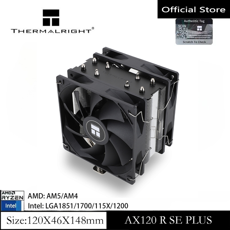 Thermalright AX120 R SE PLUS CPU Air Cooler Quạt kép 5 Ống nhiệt Khung gầm tản nhiệt PC cho AMD AM4 