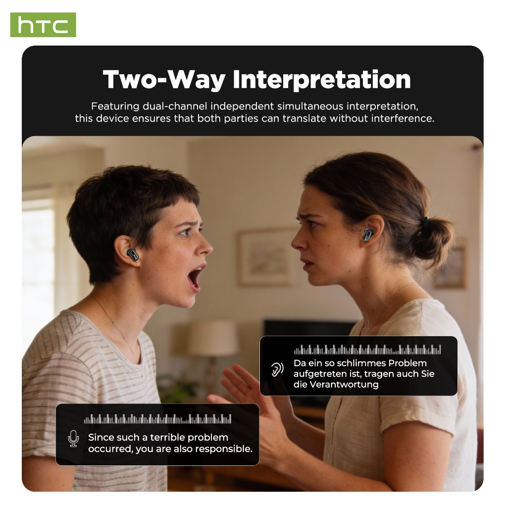HTC NE75 Tai nghe dịch thuật AI Tai nghe Bluetooth 6.0 Chống ồn chủ động Tai nghe không dây nhét tai Chất lượng âm thanh HiFi Gọi điện thoại HD Tai nghe thể thao Có micrô Chống nước | BigBuy360 - bigbuy360.vn