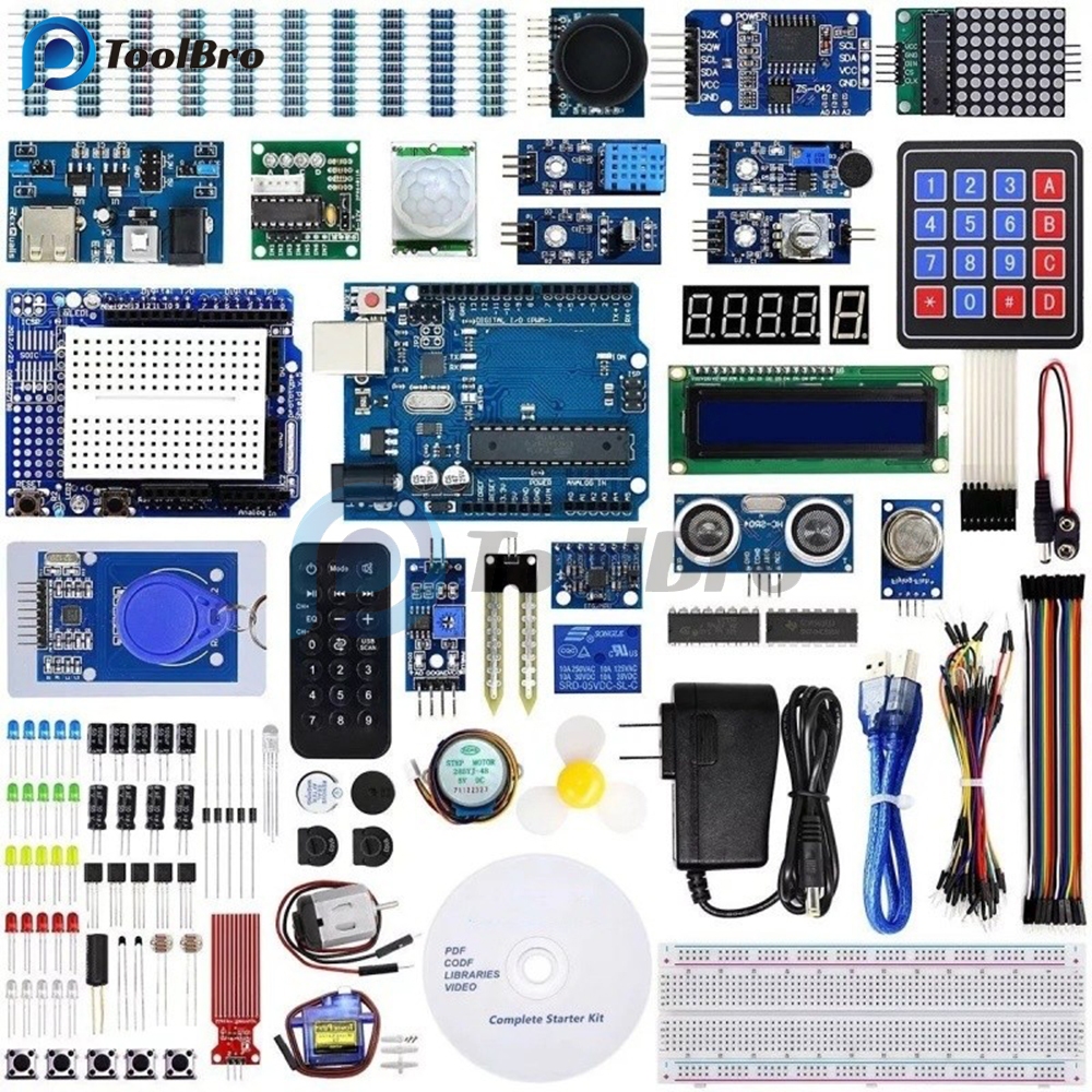 Phiên Bản Đầy Đủ Starter Learning Kit Cho Dự Án Lập Trình Arduino DIY Phòng Thí Nghiệm Điện Tử Thông