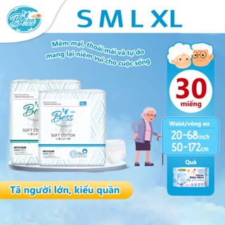 Bess Tã bỉm quần người lớn siêu mỏng siêu thấm 10 miếng size S/M/L/XL