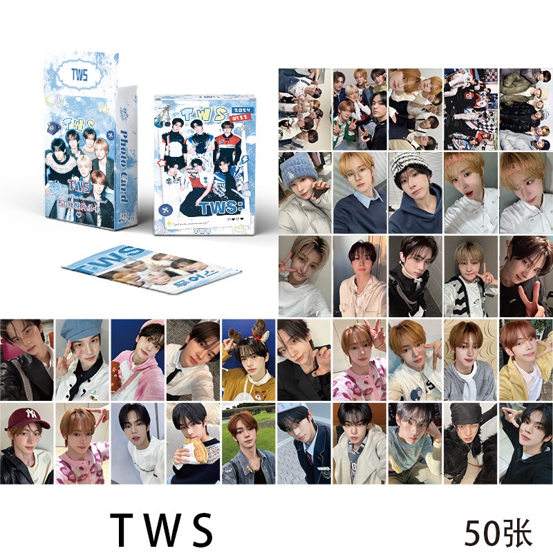 TWS Album Laser Photocard SHINYU DOHOON Lomo Card Bưu Thiếp 50 Cái / hộp