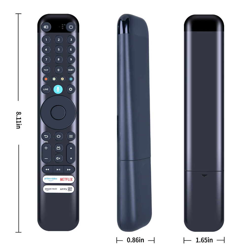 Thay thế mới cho TV TCL Điều khiển từ xa RC833 CKB3 tương thích với TV thông minh TCL 55PF650, 65T6C