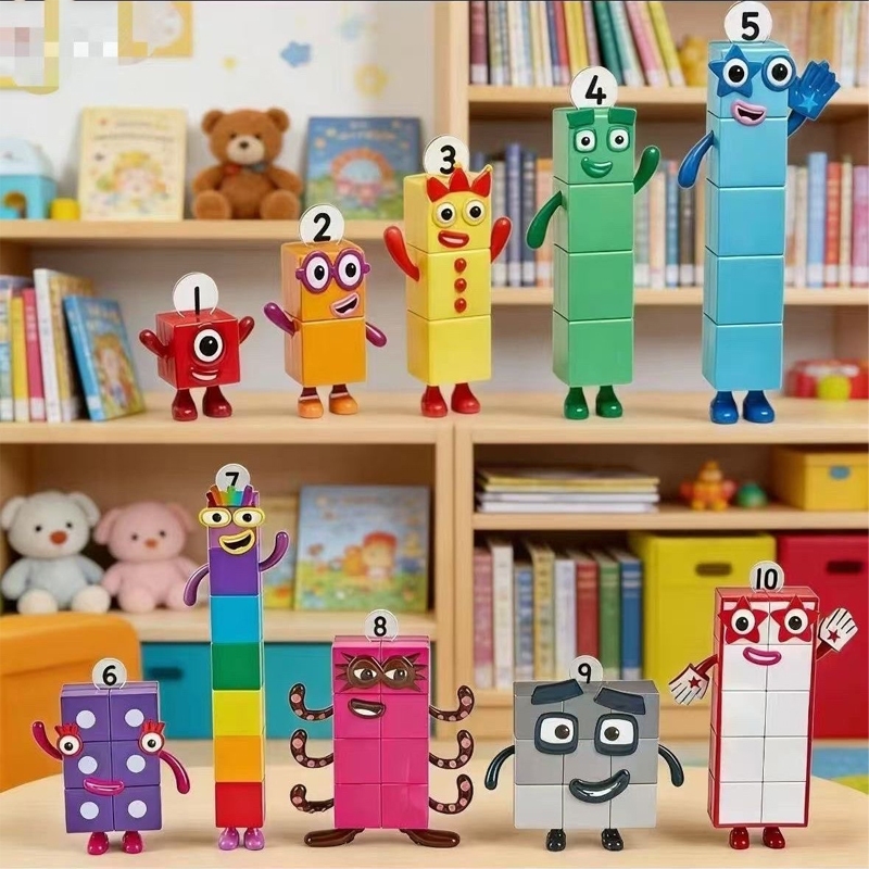 5 Cái / 10 Cái / bộ 6-22cm Numberblocks Khối Xây Dựng Bộ Sáng Tạo Toán Kỹ Thuật Số Gạch Hình Ngộ ngh