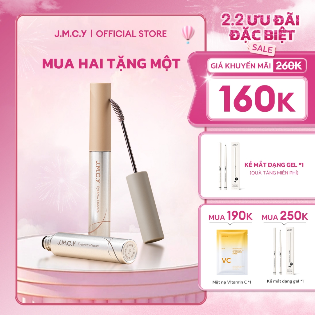 COD Mascara JMCY kẻ mày nhiều màu Đi kèm cọ chải cho kết cấu mịn mượt như nhung bền màu 12 giờ chống