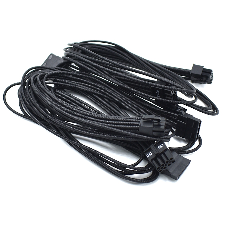 Cáp họa tiết bện 16AWG Series PSU cao cấp CPU4 + 4Pin PCI-E 8Pin SATA IDE 4P Cáp cho Corsair Type 4 