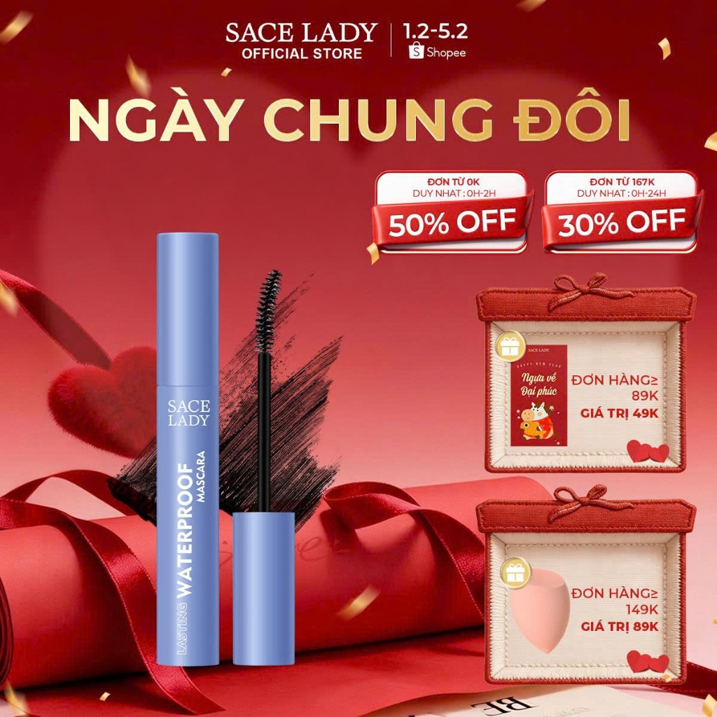 Mascara SACE LADY Chống Nước Chống Nhòe Chuyên 6g