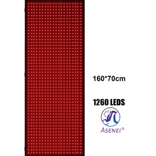 Asenei 160 * 70cm 1260 LED 660nm Thảm trị liệu ánh sáng đỏ 850nm Thiết bị trị liệu bằng ánh sáng hồng ngoại gần Đèn Miếng đệm lớn để giảm đau toàn thân