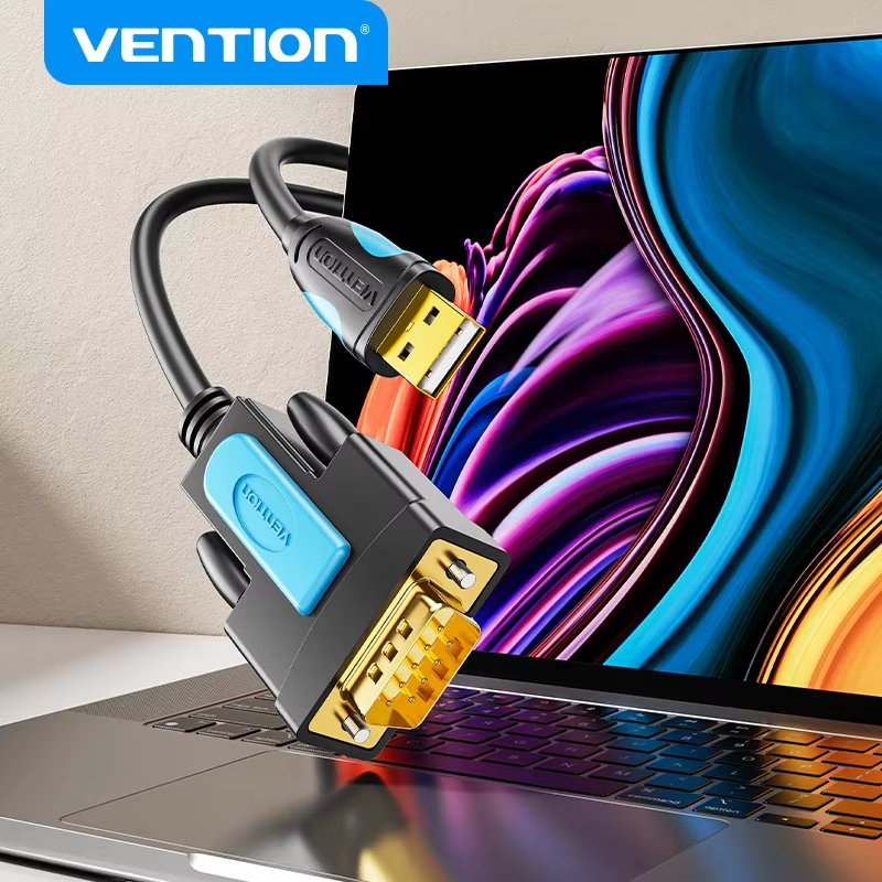 Cáp dữ liệu nối tiếp nam Vention USB sang RS232 Cáp USB 9 chân RS232 để hiển thị điện tử mở rộng quy