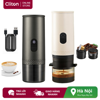 Máy pha cà phê di động Cliton (HB-521H) Máy pha cà phê Espresso không dây 20Bar | Viên nang / bột Công dụng kép | 7800mAh