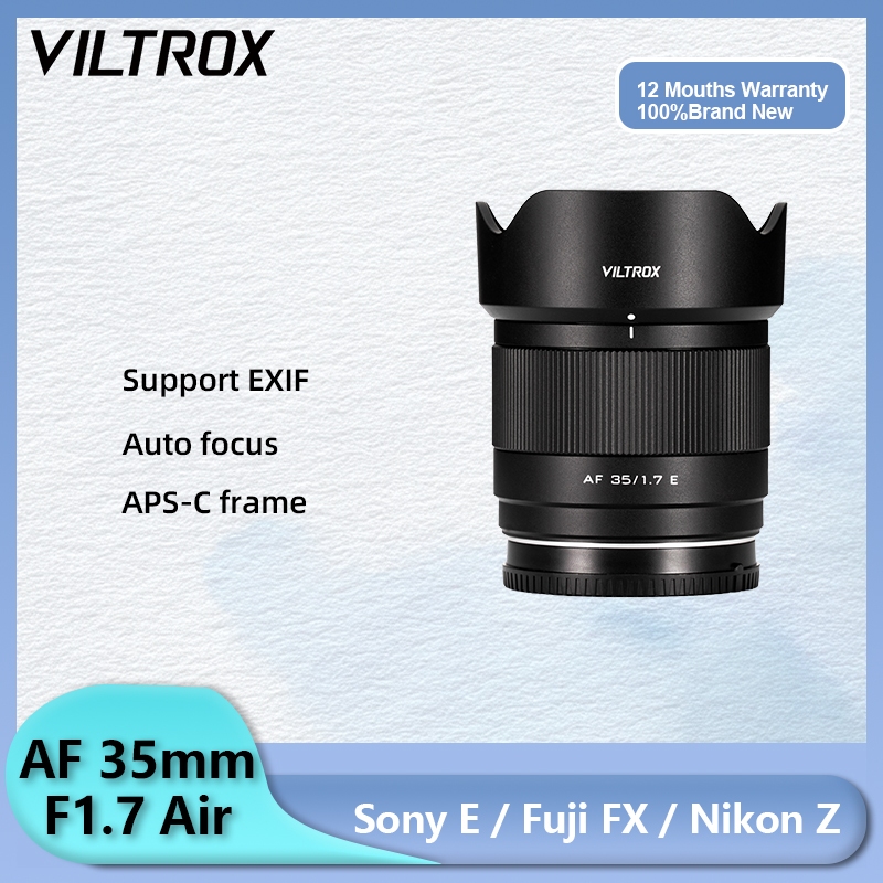 Viltrox AF 35mm 25mm F1.7 Air APS-C Ống kính máy ảnh lấy nét tự động khẩu độ lớn Chân dung cho Sony 