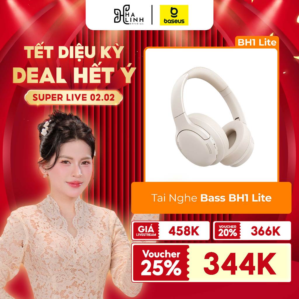 [Võ Hà Linh x Baseus]Tai Nghe Bass BH1 Lite