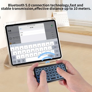 7 Màu Đèn Nền Di Động Siêu Mỏng Mini Bluetooth Bàn Phím Không Dây Cho Windows Android PC Notebook Mac Điện Thoại Máy Tính Đen Im Lặng Bàn Phím